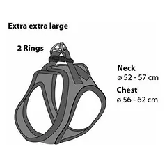 Flamingo HARNESS BENTO GREY XXL 56-62CM — 3 nuotrauka