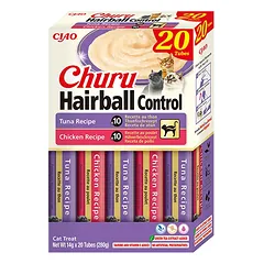 Churu Hairball kreminis skanėstas katėms su vištiena ir tunu 20vnt