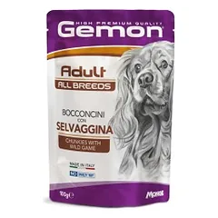 Gemon all breeds adult konservuotas pašaras suaugusiems šunims su žvėrienos gabalėliais 100g