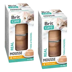 BRIT Care Cat Mousse Real Tuna and Mackerel 12x25 g mus z tunu ir skumbrės katėms