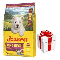 JOSERA Mini Junior Duck & Salmon 3kg + Staigmena ŠUNIUI