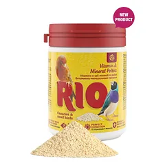 RIO vitaminų ir mineralų granulės kanarėlėms, egzotiniams paukščiams ir kitiems mažiems paukščiams, 120 g