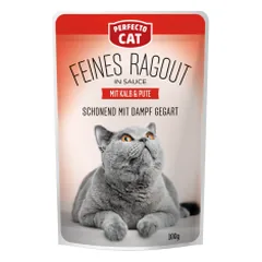 Perfecto Feines Ragout veršienos ir kalakutienos konservai katėms, 100 g nuotrauka
