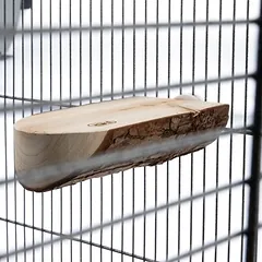 TIAKI medinė platforma su žieve, ovali, apie B 8 x H 4 x L 17 cm — 3 nuotrauka
