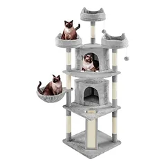 Kratzbaum XXL 174 cm deckenhoch Katzenkratzbaum stabiler Katzenbaum