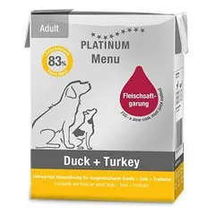 Platinum Menu paštetas šunims su antiena ir kalakutiena, 90 g nuotrauka