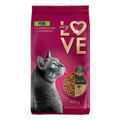 My Love visavertis sausas pašaras suaugusioms katėms su vištiena, jautiena ir daržovėmis 900g
