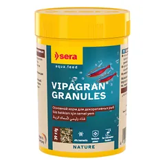 Plaukiojantis, minkštas granuliuotas pašaras dekoratyvinėms žuvelėms - Sera Vipagran granulės 100 ml (39 g)