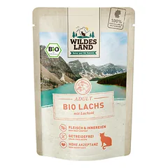 WILDES LAND Bio salmon ekologiši konservai katėms su lašiša, 85 g