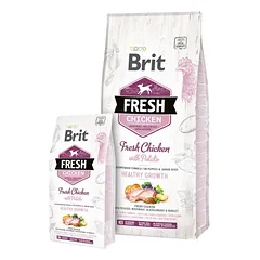 Brit Fresh sausas maistas šuniukams su vištiena ir bulvėmis 12 kg