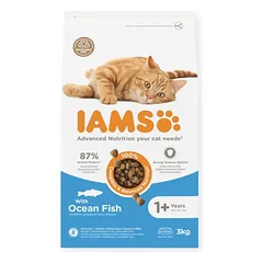 IAMS Cat Adult Ocean Fish sausi pašarai suaugusiems katėms su vandenyno žuvimis, 3 kg