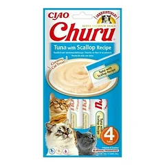 Churu Cat skanėstai katėms su tunu ir šukutėmis 56 g