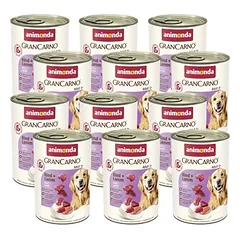 ANIMONDA GranCarno Adult Dog Skonis: jautiena + ėriena 12x400g