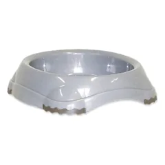 Gyvūnų dubuo, plastikinis: Placek dubuo neslystantis, šiltai pilkas, 15 * 13 cm, 210 ml