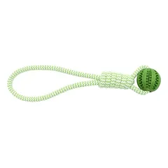 Hundespielzeug aus Gummiseil 38 cm – strapazierfähiges Kauspielzeug, grün