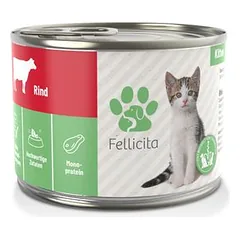 Fellicita Nassfutter Kitten Rind pur