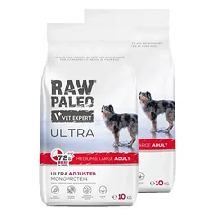 Vetexpert RAW PALEO ULTRA BEEF ADULT MEDIUM/ LARGE 2x10KG