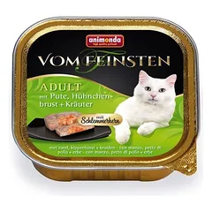 ANIMONDA Cat Vom Feinsten adult su įdaru: kalakutiena, vištienos krūtinėlė ir žolelės 32x100g