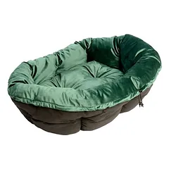 Ferplast aksominis žalias užvalkalas krepšiui Siesta Deluxe (be krepšio), Dydis 6: L 73 x B 55 x H 27 cm — 4 nuotrauka