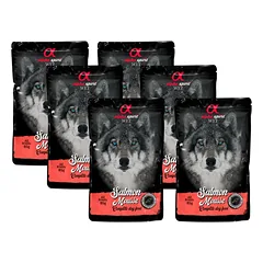 ALPHA SPIRIT WET putėsiai šunims su lašiša 85g 6vnt (24)