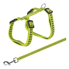 Trixie Kačių petnešos su pavadėliu, atspind., metal. sagtys, 22-42 cm-10 mm, 1.20 m