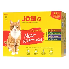 JosiCat Multipack Sauce Meat set konservuotas pašaras katėms, 4x12x85g