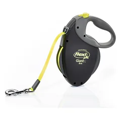 FLEXI Giant L tape automatinis pavadėlis šunims iki 50kg, juosta 8m, juodas