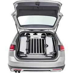 Trixie Universal Rear Car Grid universalus automobilio grotelės šunims, reguliuojamas plotis 94–114 cm, aukštis 69 cm, sidabrinis/juodas — 4 nuotrauka