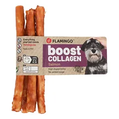 Flamingo Boost Kolagenas 35g - kolageno skanėstai šunims, lašišos lazdelės 5vnt