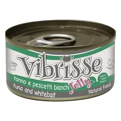 Vibrisse Jelly Tuna&Whitebait želė konservai katėms su tunu ir smulkiomis žuvytėmis, 70 g nuotrauka