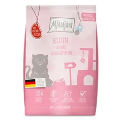 MjAMjAM traškūs patiekalai Kitten su paukštiena, sausas maistas kačiukams, < 1,4 kg — 2 nuotrauka