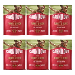 CARNILOVE Dog Pouch Turkey and Duck 6x300g šlapias maistas su kalakutiena ir antis suaugusiems šunims