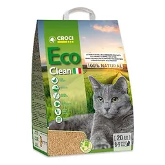 Croci Eco Clean kraikas katėms, Ekonominė pakuotė: 2 x 20 l (apie 16,4 kg) — 3 nuotrauka