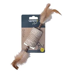 Quapas Cat Toy Barrel Stick with Feathers