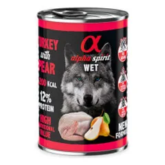 Alpha Spirit Turkey konservai su kalakutiena ir kriaušėmis šunims - Pet24