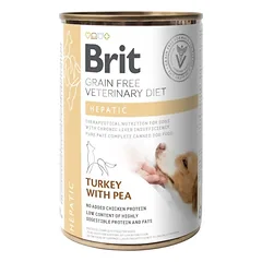 BRIT Veterinary Diet Hepatic Turkey&Pea maistas šunims su kepenų ligomis 400 g