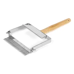 Šakutės korių atakiavimui nerūdijančio plieno medine rankena 20x6,5 cm — 2 nuotrauka