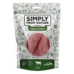 SIMPLY FROM NATURE Meat Strips Jautienos mėsos juostelės šunims 80 g