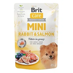 Brit Care Mini konservai šunims su triušiena ir lašiša 24x85g