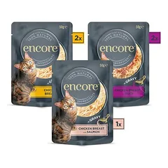 Ekonominė pakuotė Encore Cat Gravy Pouch mišrus rinkinys, drėgnas maistas katėms 20 x 50 g — 3 nuotrauka