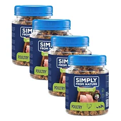 SIMPLY FROM NATURE Smart Bites Paukštienos dresuotojai šunims 4x130 g