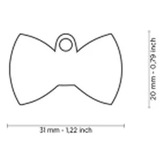 My Family Bow Tie Black graviruojamas pakabukas šunims, katėms — 2 nuotrauka