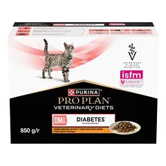 Purina Pro Plan Veterinary Diets DM St/Ox Diabetes Management šlapias pašaras katėms, sergančioms cukriniu diabetu, su vištiena, 10x85 g.
