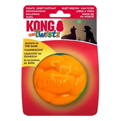 KONG Twistz High-Viz Ball – tamsoje šviečiantis kamuolys šunims
