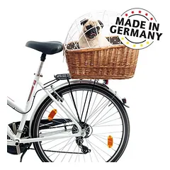Aumüller Hunde-Fahrradkorb für Gepäckträger mit Schutzgitter