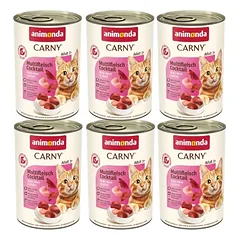 ANIMONDA Cat Carny Adult skonis: įvairių rūšių mėsos kokteilis 6x400g 