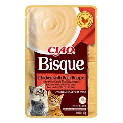 CIAO Bisque tiršta sriuba katėms su vištiena ir jautiena, 40 g.