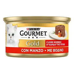 Gourmet Gold Schmelzender Kern drėgnas maistas katėms, ekonominė pakuotė 24 x 85 g