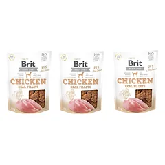 BRIT Jerky Snack Chicken Fillets 3x80g