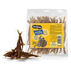 Hau&Miau Pausesnack skanėstai šunims, minkštos antienos juostelės 500 g